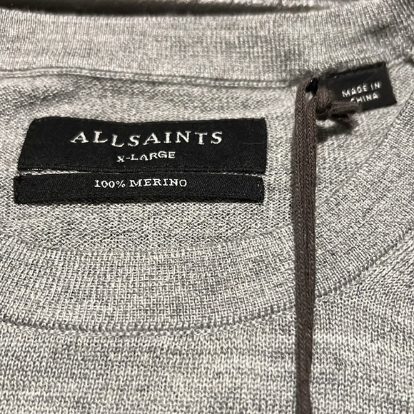 NWT ALLSAINTS MODE MERINO STRIPE C
OG GREY MOULINE 100% merino wool XL new/ tag - Picture 4 of 11